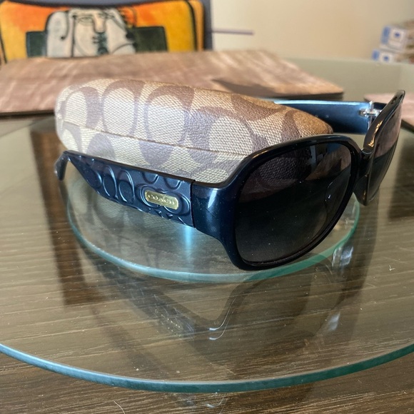 Coach Accessories - Coach Black Sunglasses with Brown Case